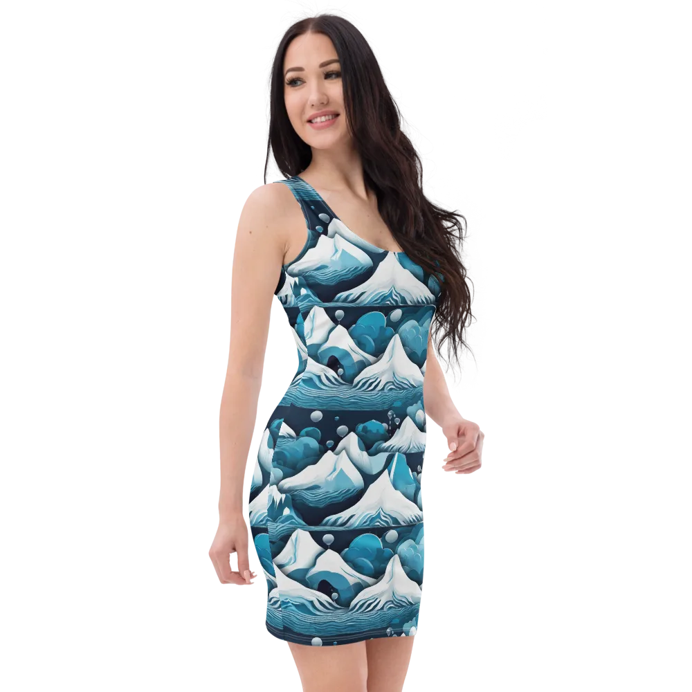 Azure Summit on Bodycon Dress — Right Front
