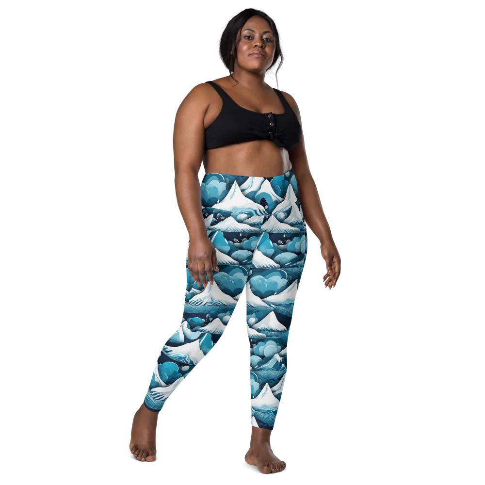 Azure Summit on Leggings with Pockets — Front