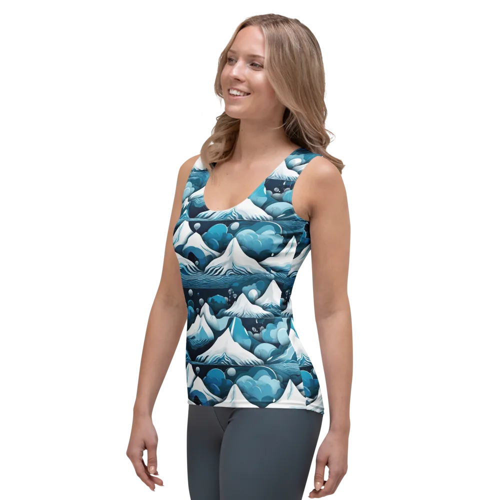 Azure Summit on Women's Tank Top — Left Front