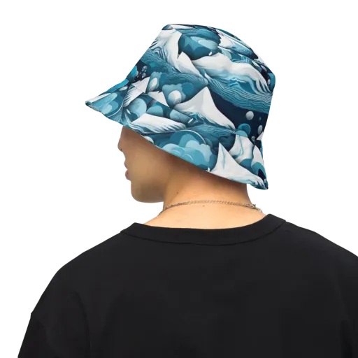 Azure Summit on a Reversible Bucket Hat