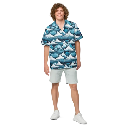 Azure Summit on a Button Shirt