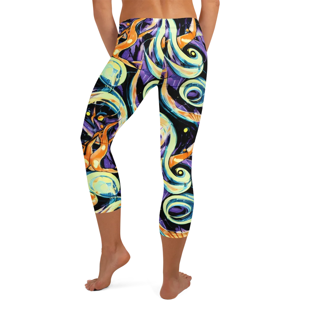 Dorothy's Whirl on Capri Leggings — Back