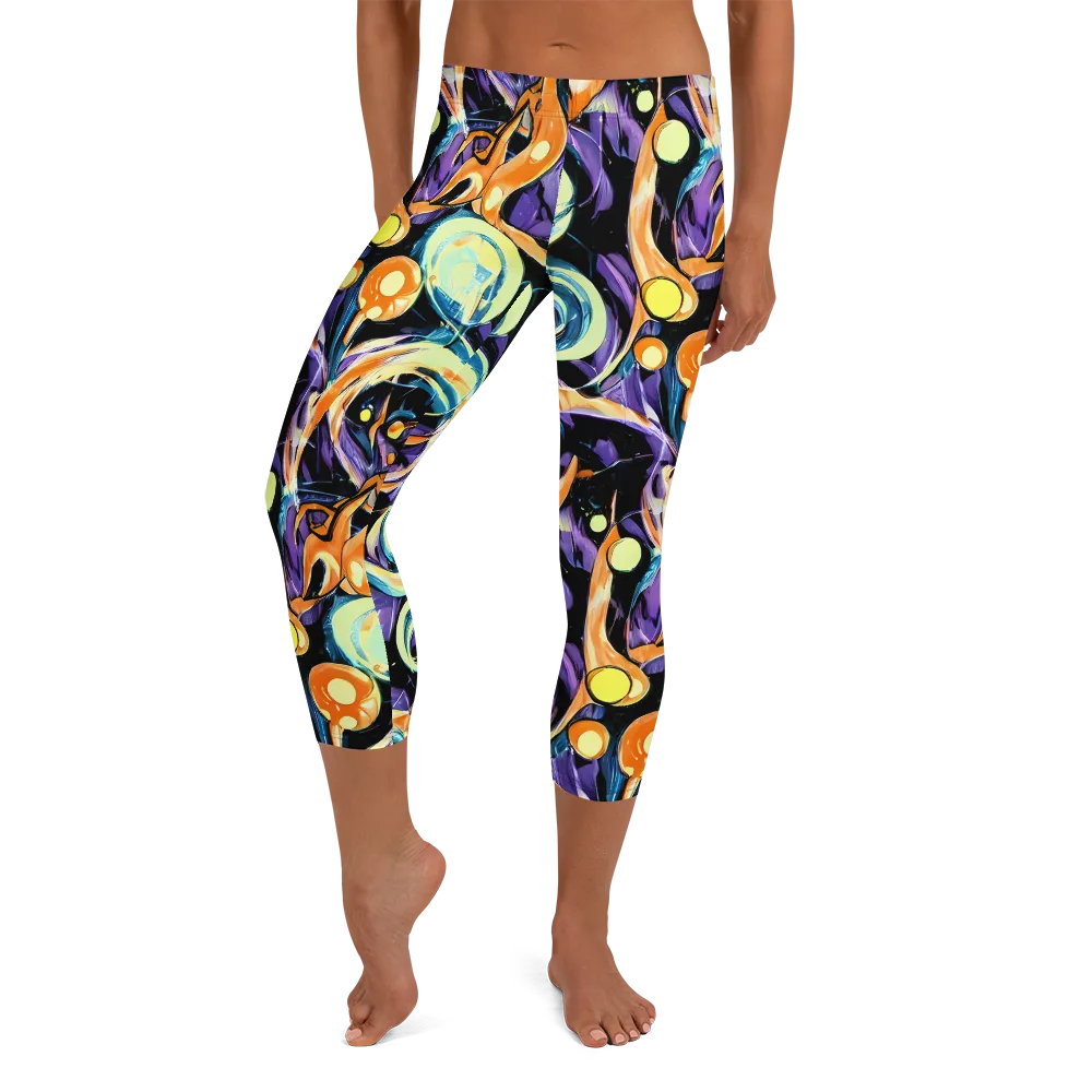 Dorothy's Whirl on Capri Leggings — Front