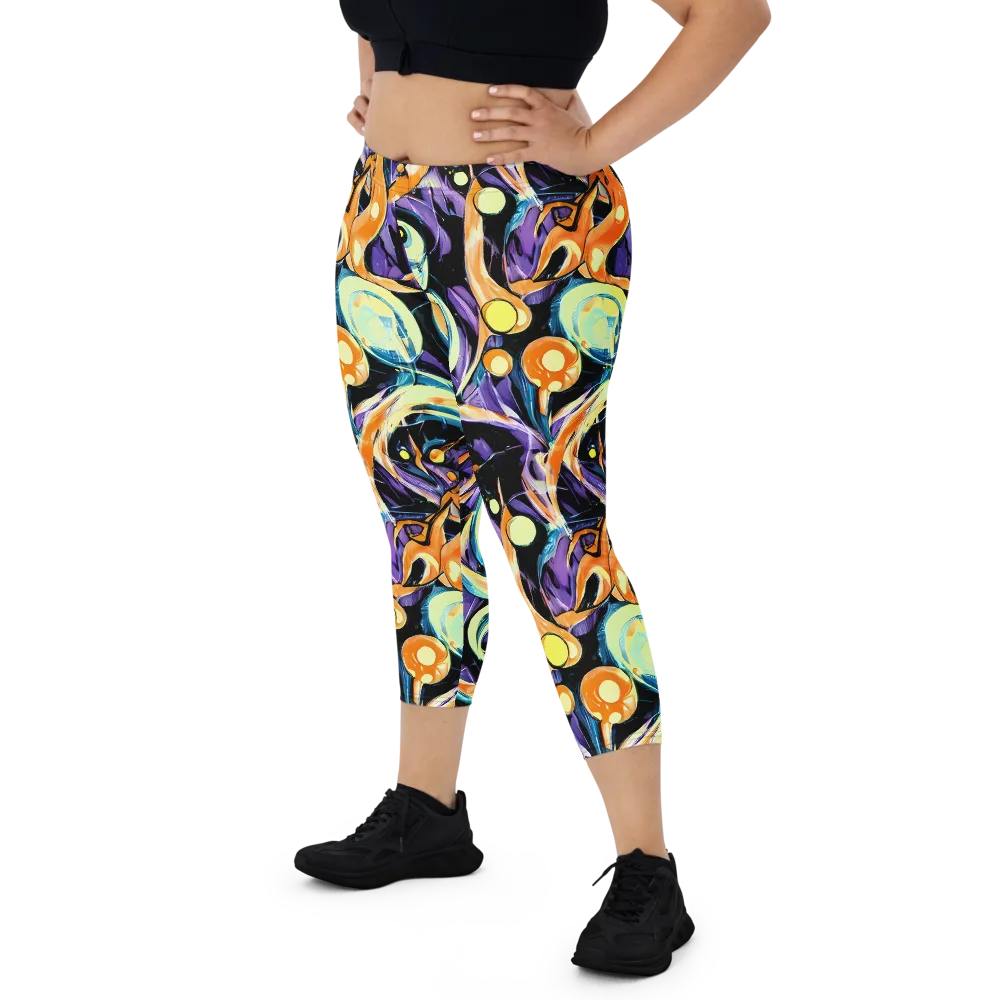 Dorothy's Whirl on Capri Leggings — Front