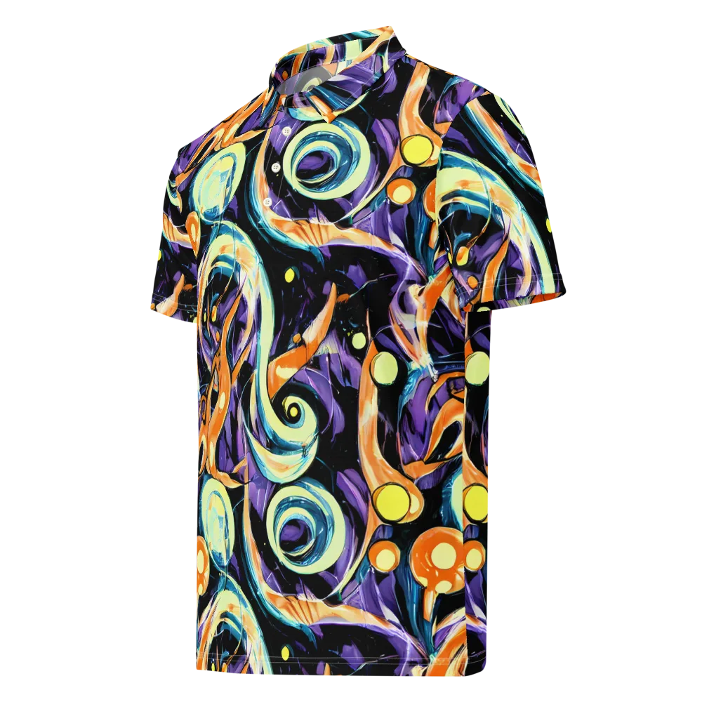 Dorothy's Whirl on Men's Slim Fit Polo Shirt — Left Front
