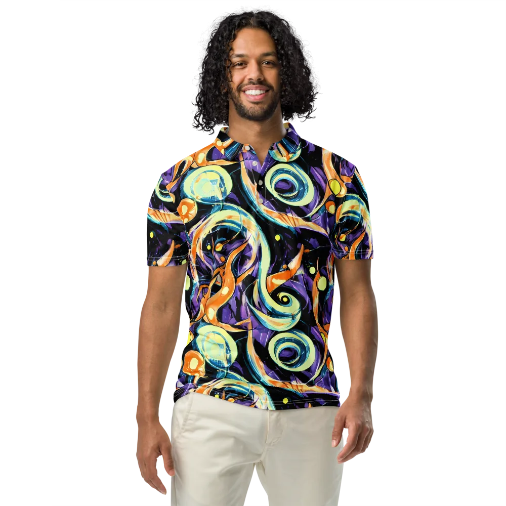 Dorothy's Whirl on Men's Slim Fit Polo Shirt — Front