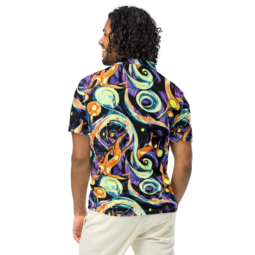 Dorothy's Whirl on Men's Slim Fit Polo Shirt — Back