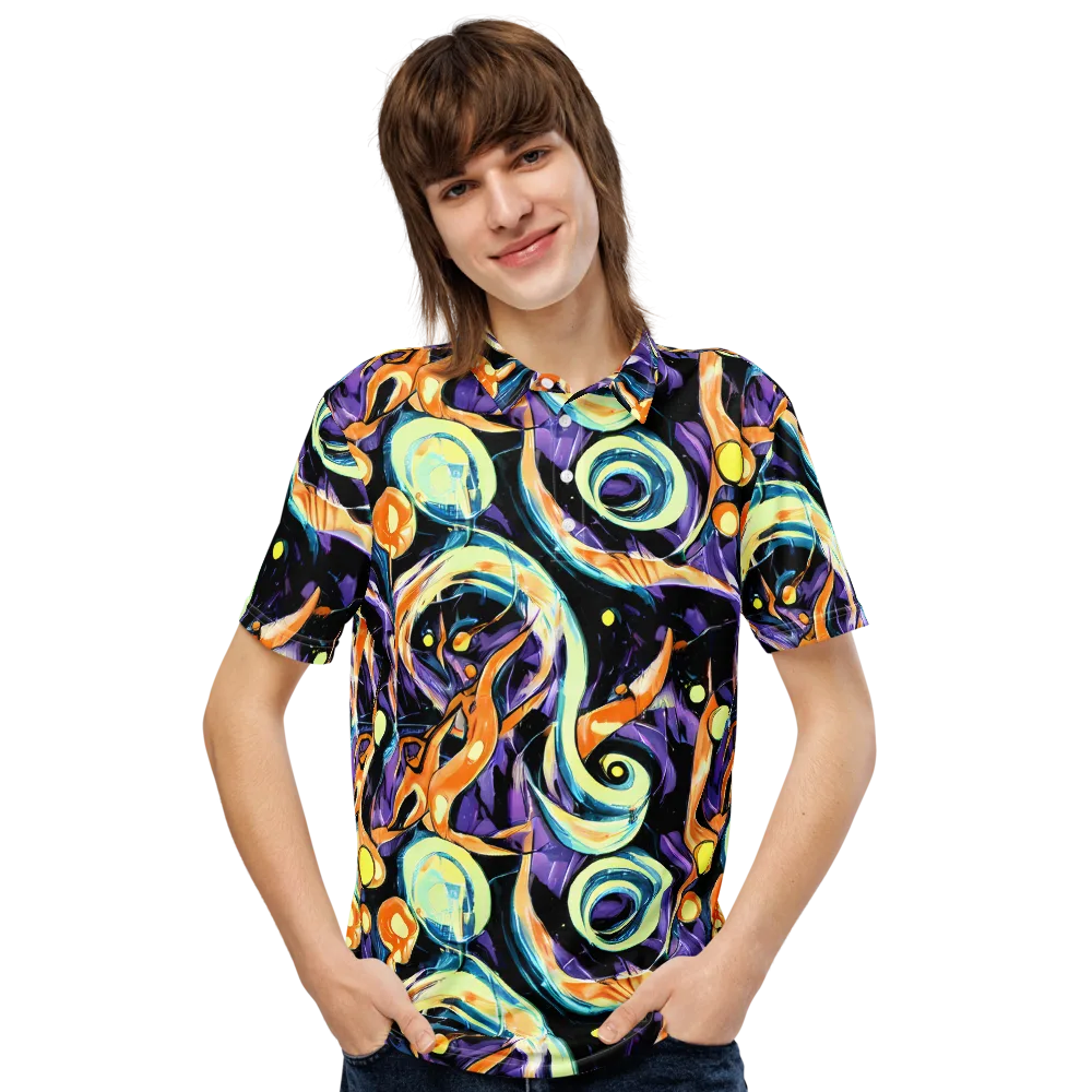 Dorothy's Whirl on Men's Slim Fit Polo Shirt — Front