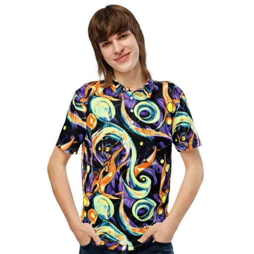 Dorothy's Whirl on a Men's Slim Fit Polo Shirt