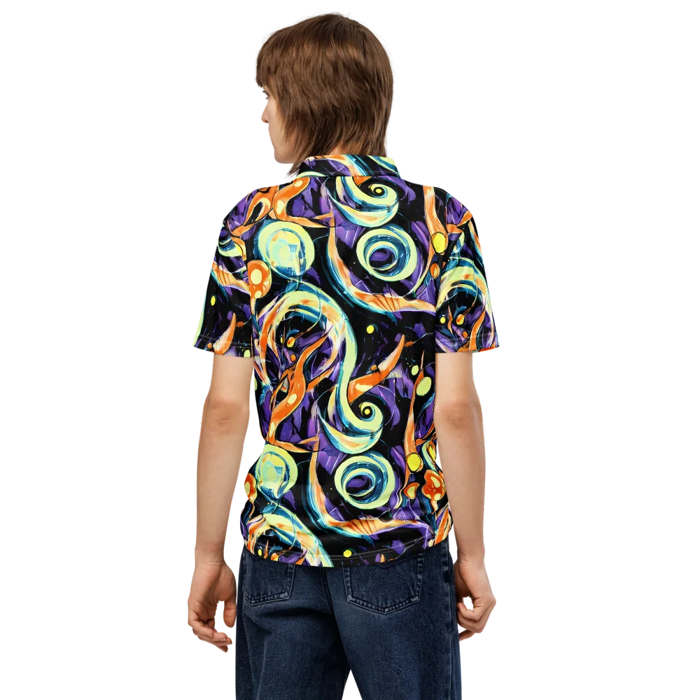 Dorothy's Whirl on Men's Slim Fit Polo Shirt — Back
