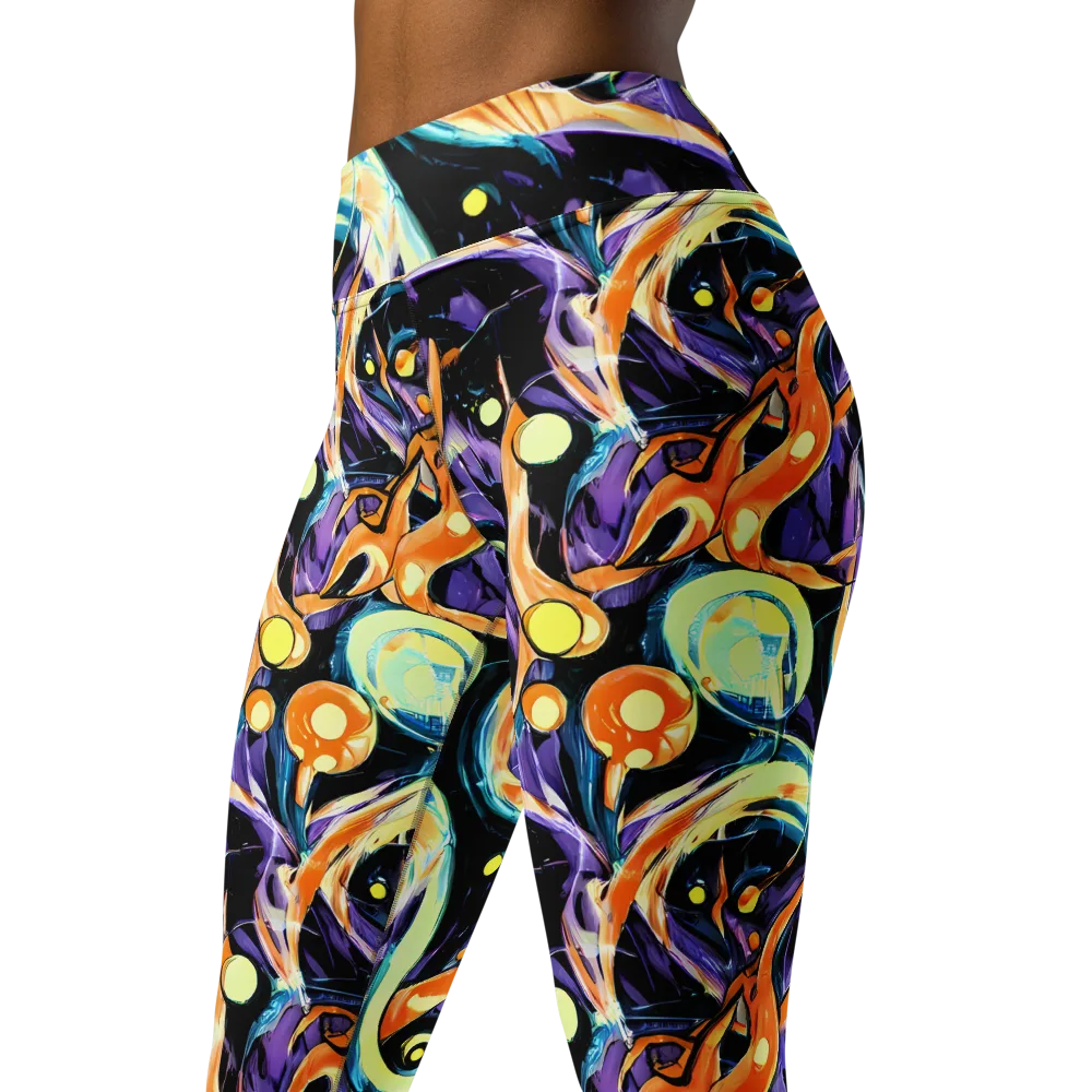Dorothy's Whirl on Yoga Leggings — Left Front