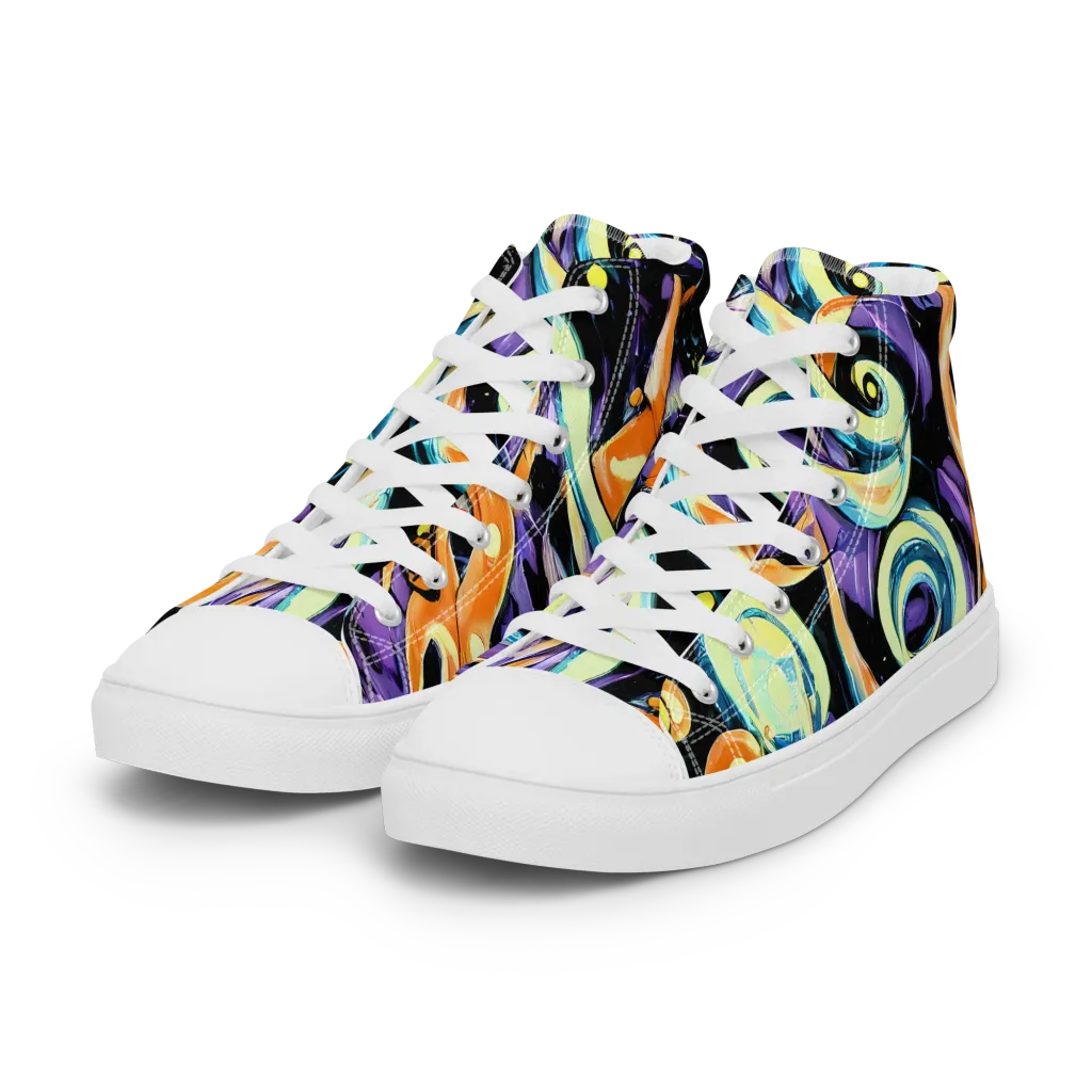 Dorothy's Whirl on Women's High Top Canvas Shoes — Left Front
