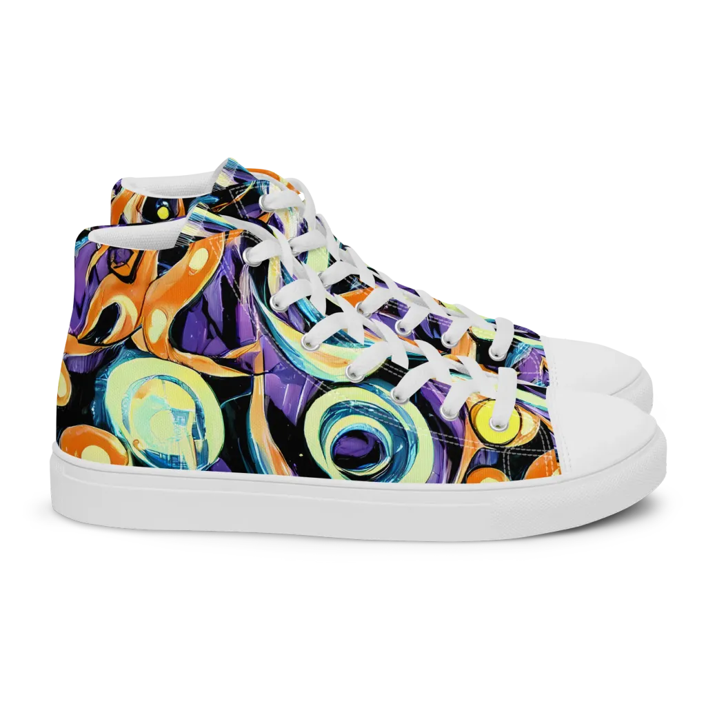 Dorothy's Whirl on Women's High Top Canvas Shoes — Right