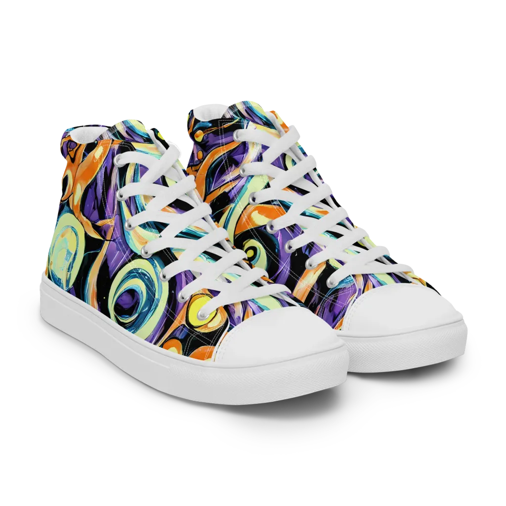 Dorothy's Whirl on Women's High Top Canvas Shoes — Right Front