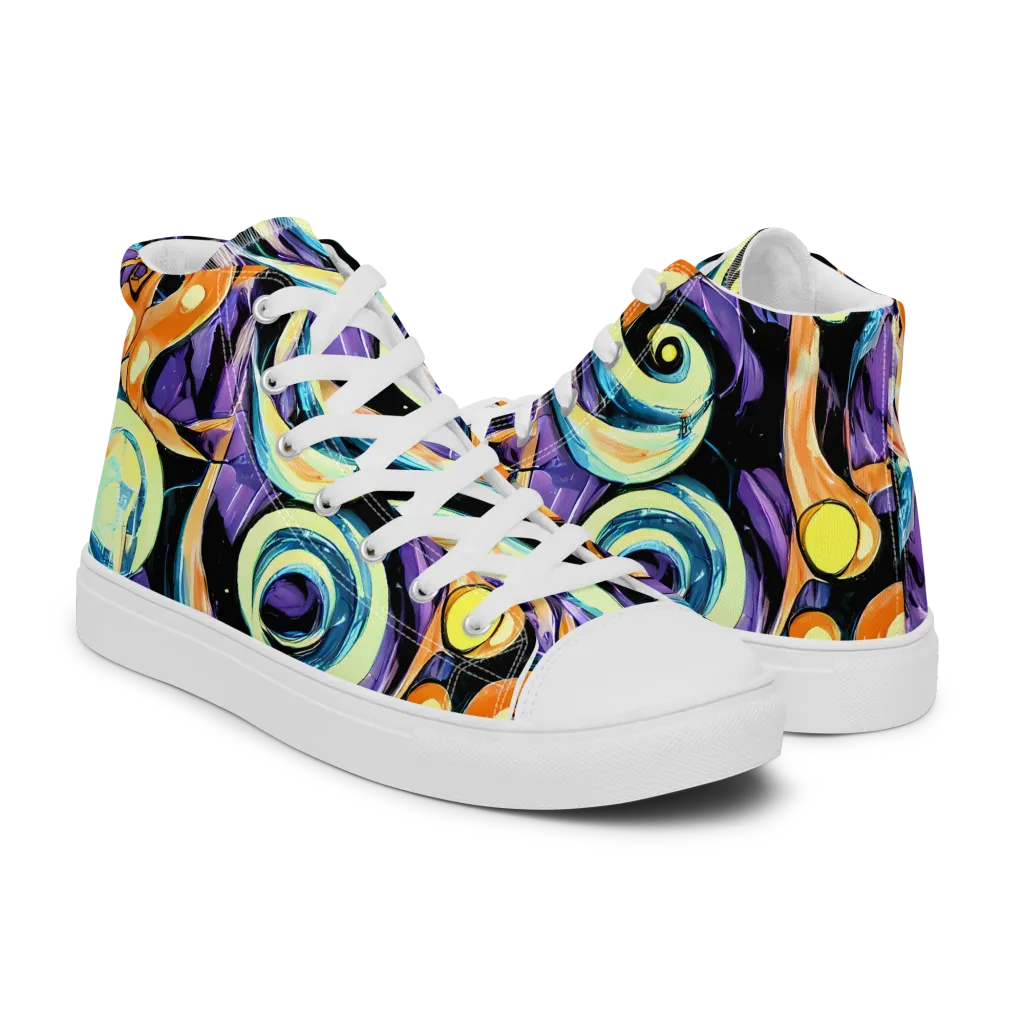 Dorothy's Whirl on Women's High Top Canvas Shoes — Right