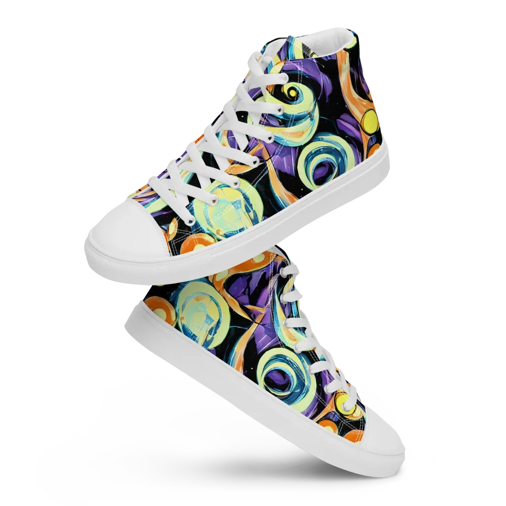 Dorothy's Whirl on Women's High Top Canvas Shoes — Front