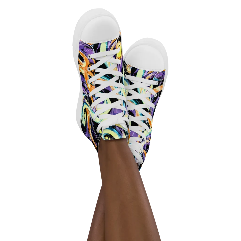 Dorothy's Whirl on Women's High Top Canvas Shoes — Front