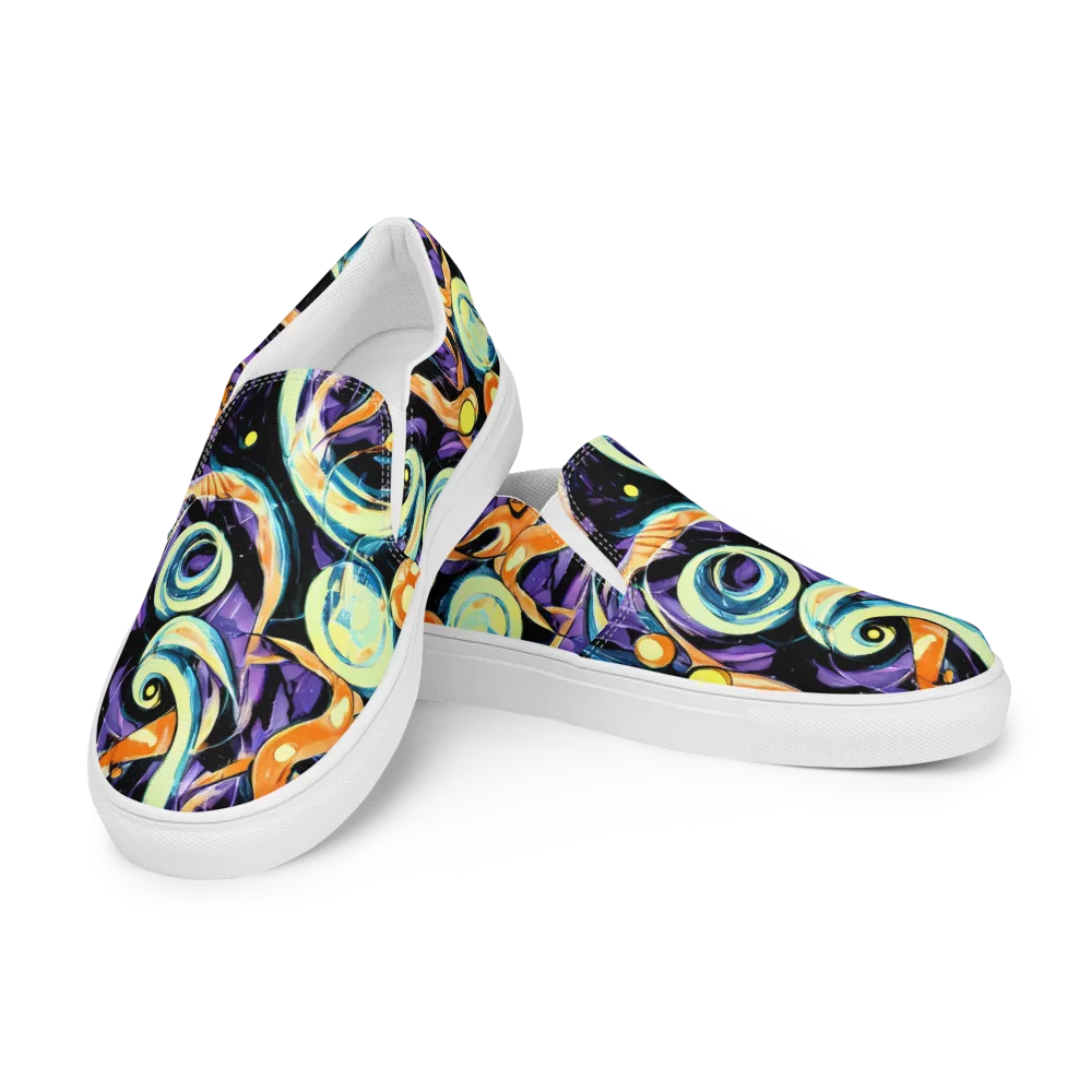 Dorothy's Whirl on Men's Slip-On Canvas Shoes — Left Front