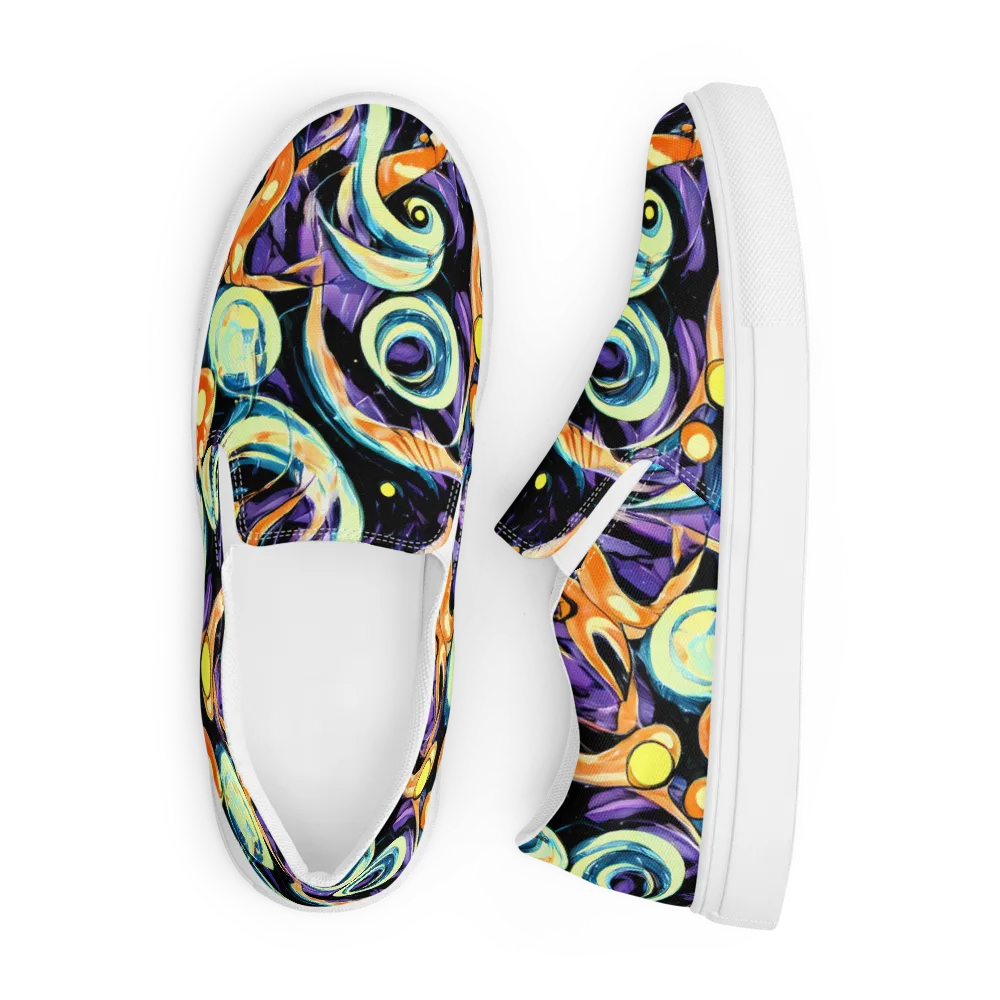 Dorothy's Whirl on Men's Slip-On Canvas Shoes — Front
