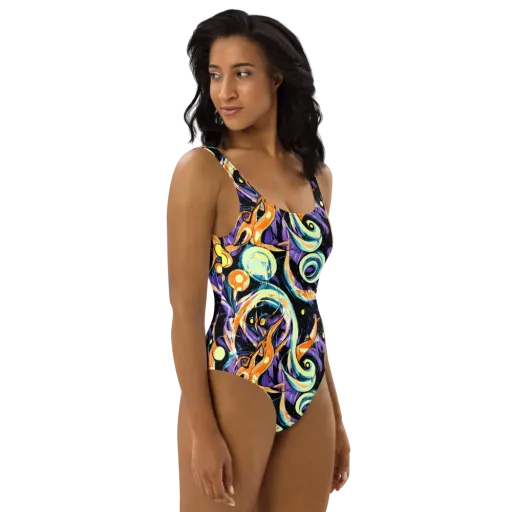 Dorothy's Whirl on a One-Piece Swimsuit