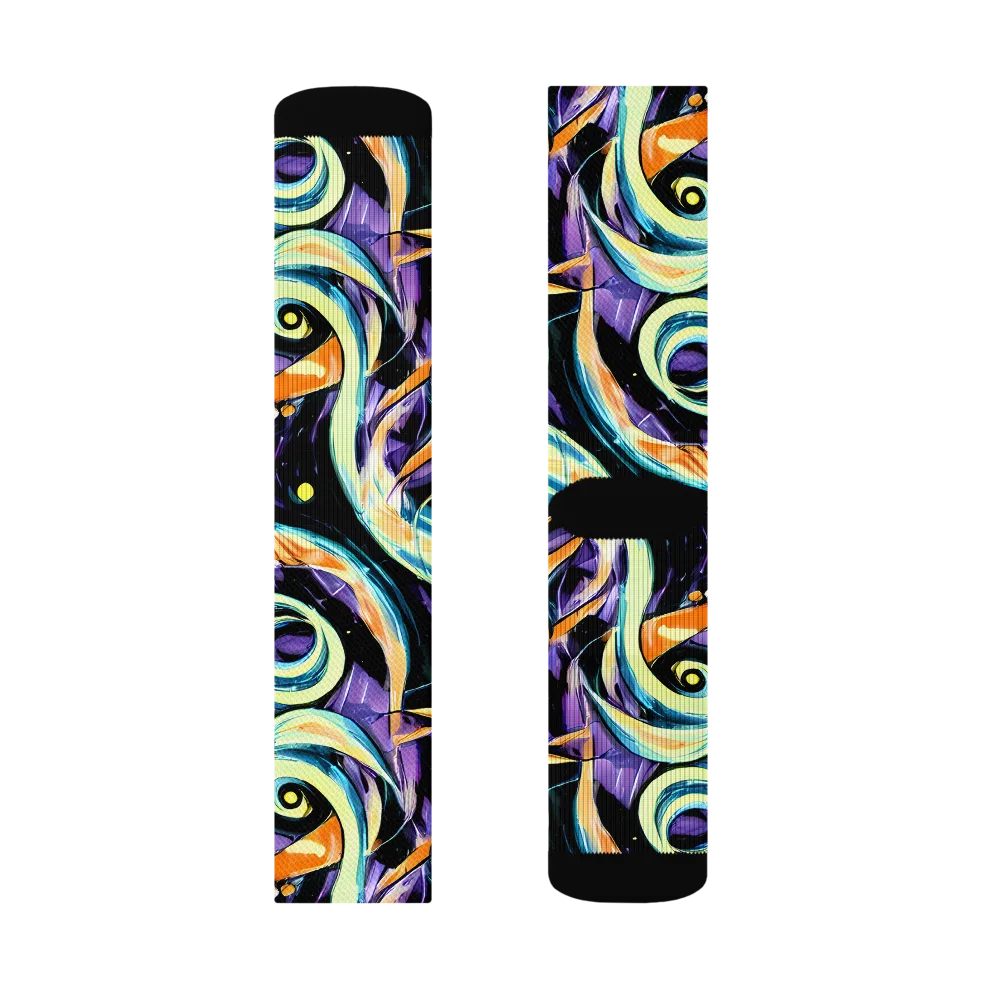 Dorothy's Whirl on Socks — Left Sock