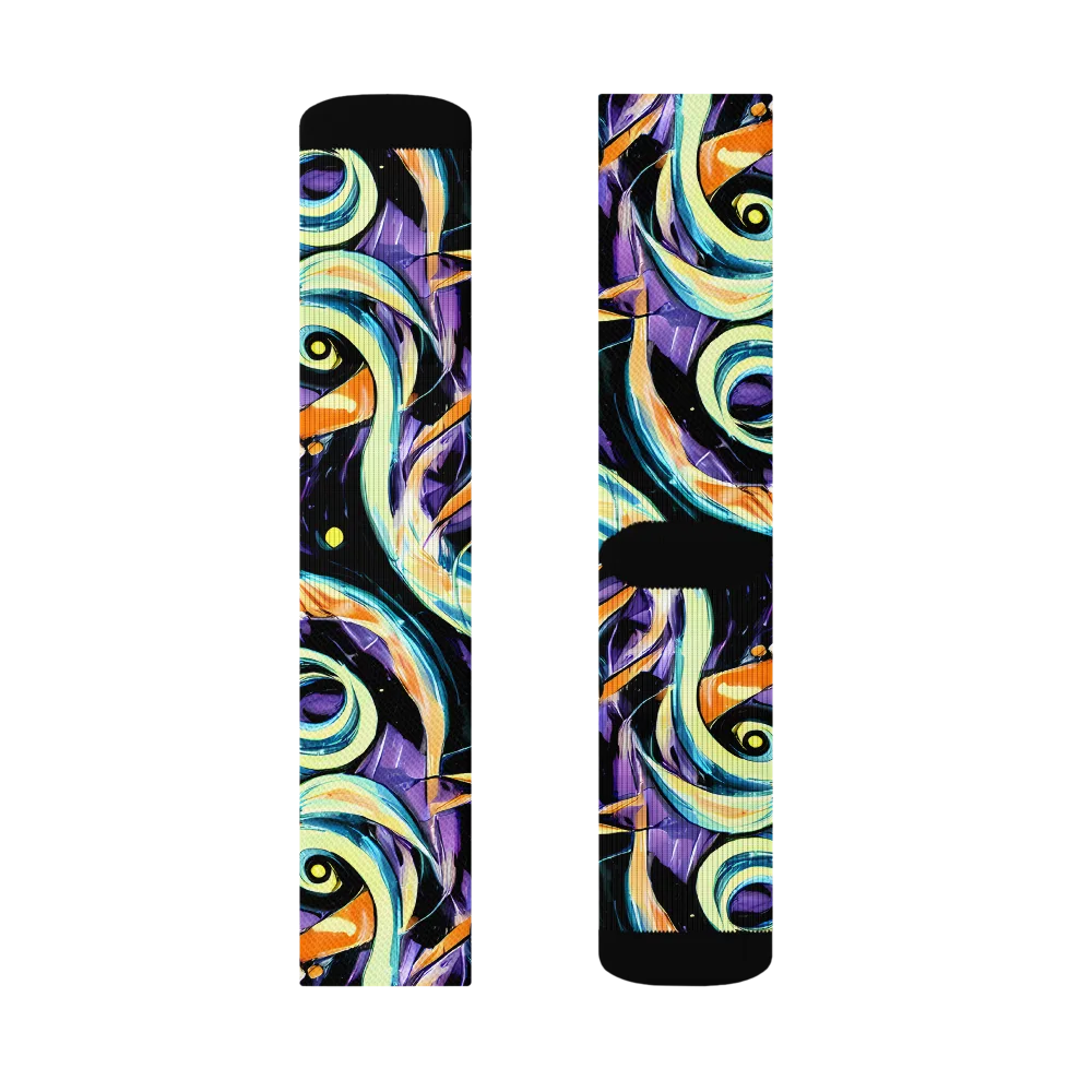 Dorothy's Whirl on Socks — Right Sock