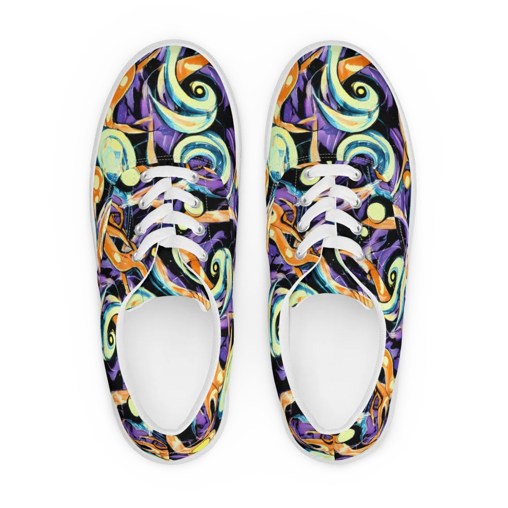 Dorothy's Whirl on Men's Lace-Up Canvas Shoes — Front
