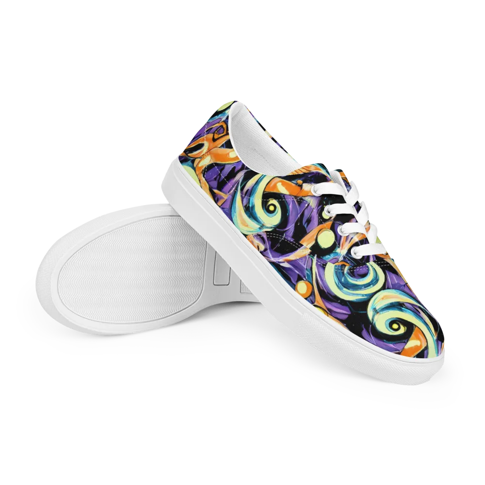 Dorothy's Whirl on Men's Lace-Up Canvas Shoes — Right Front