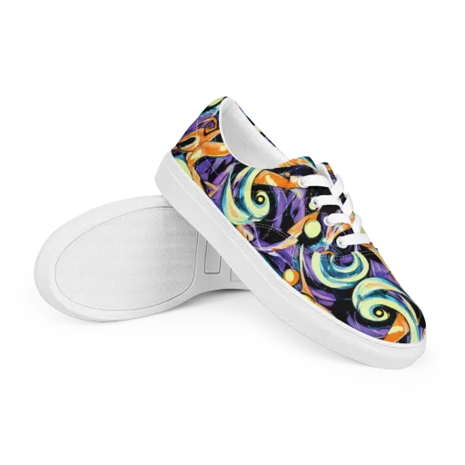 Dorothy's Whirl on a Men's Lace-Up Canvas Shoes