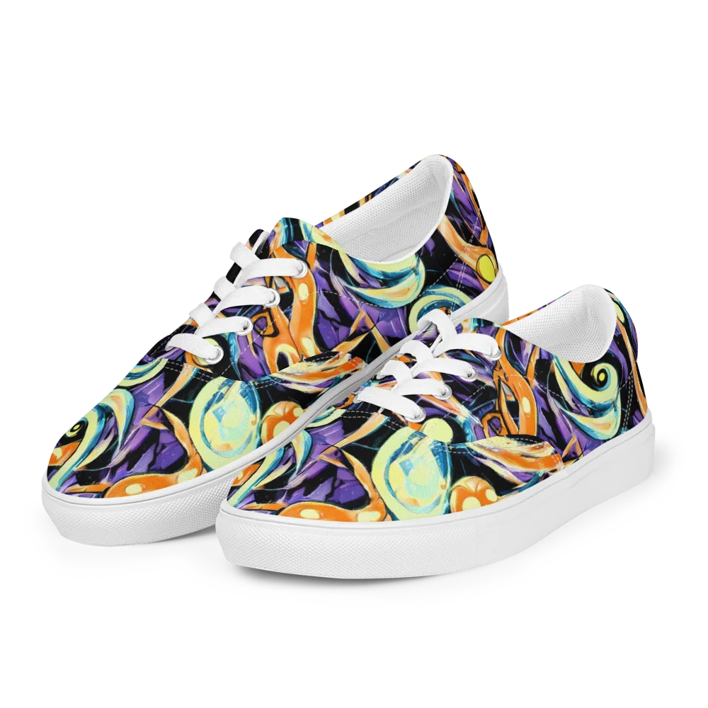 Dorothy's Whirl on Men's Lace-Up Canvas Shoes — Left Front