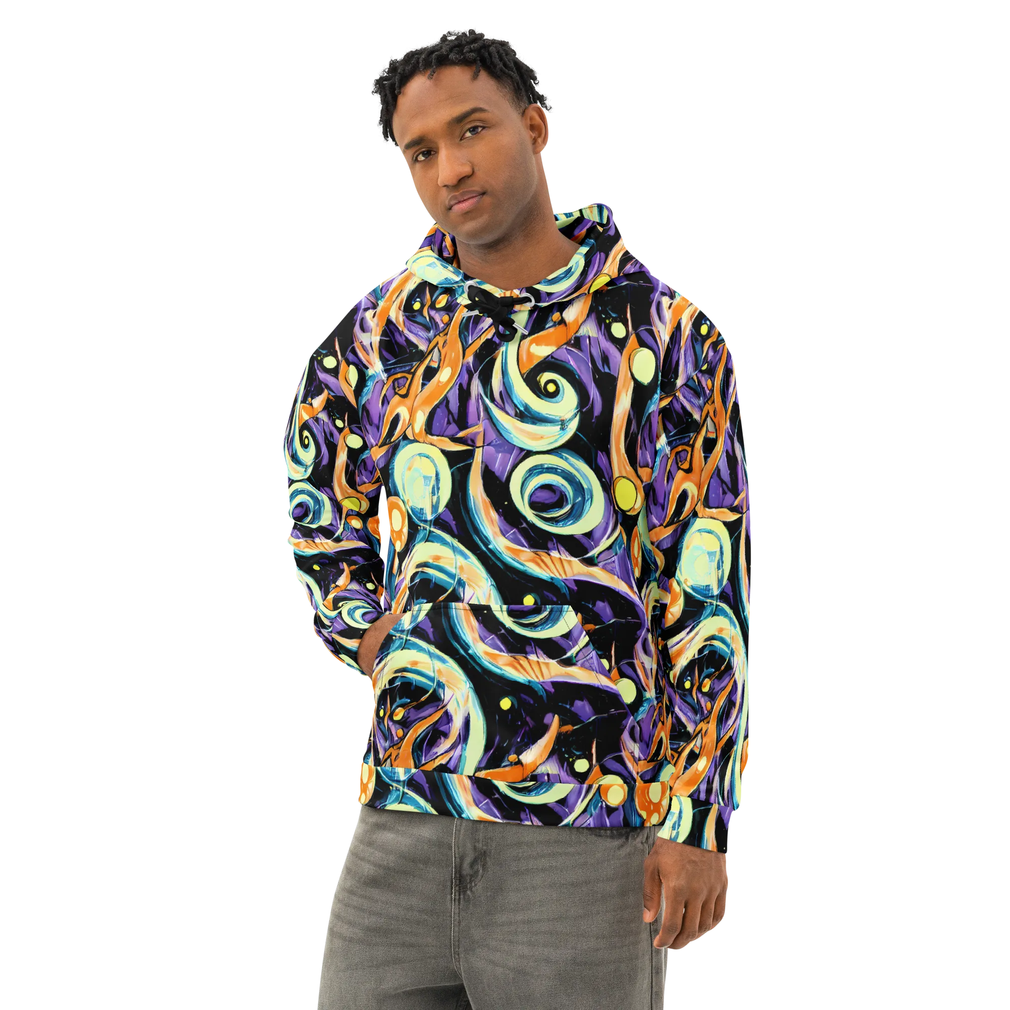 Dorothy's Whirl on Cotton Hoodie — Left Front