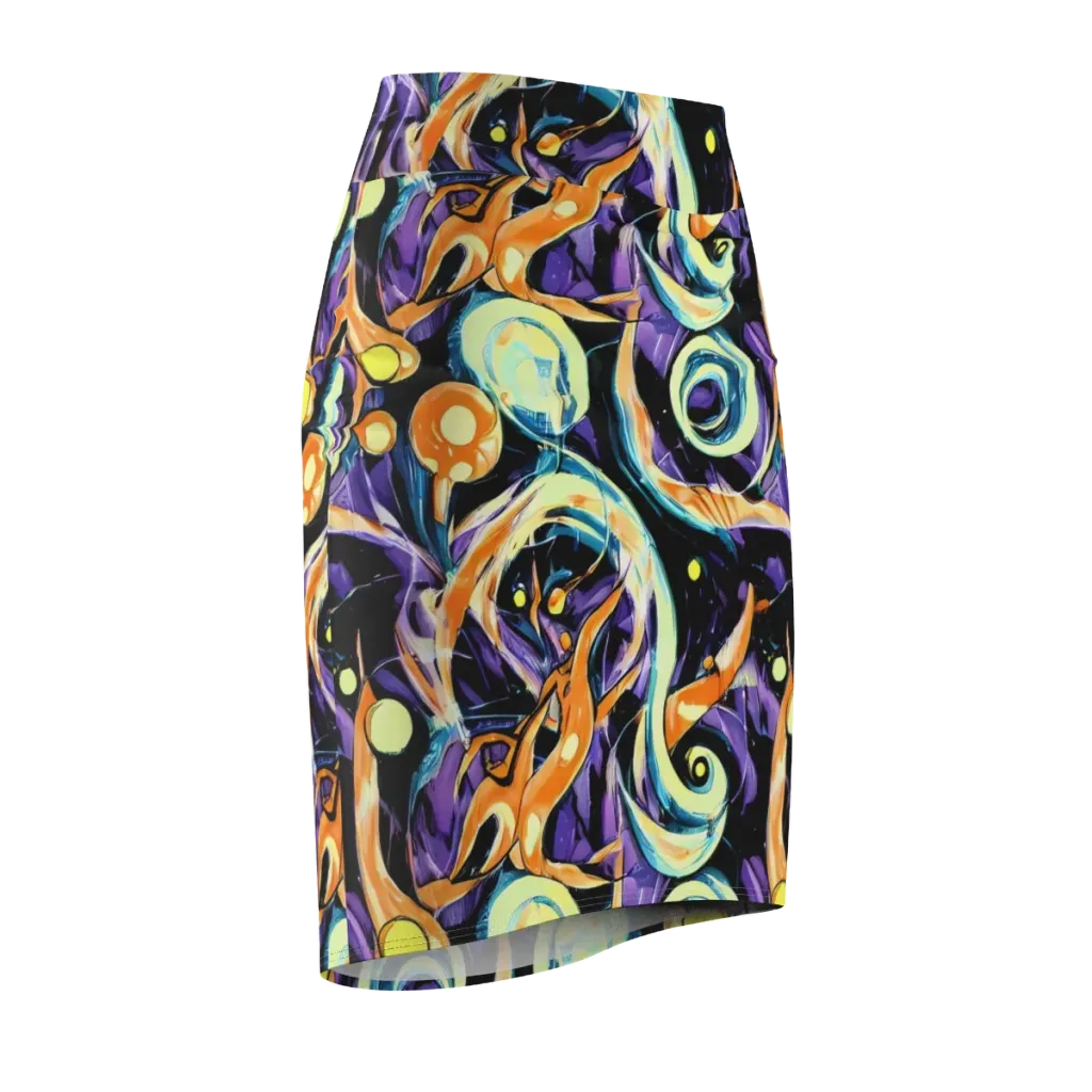 Dorothy's Whirl on Pencil Skirt — Front Side