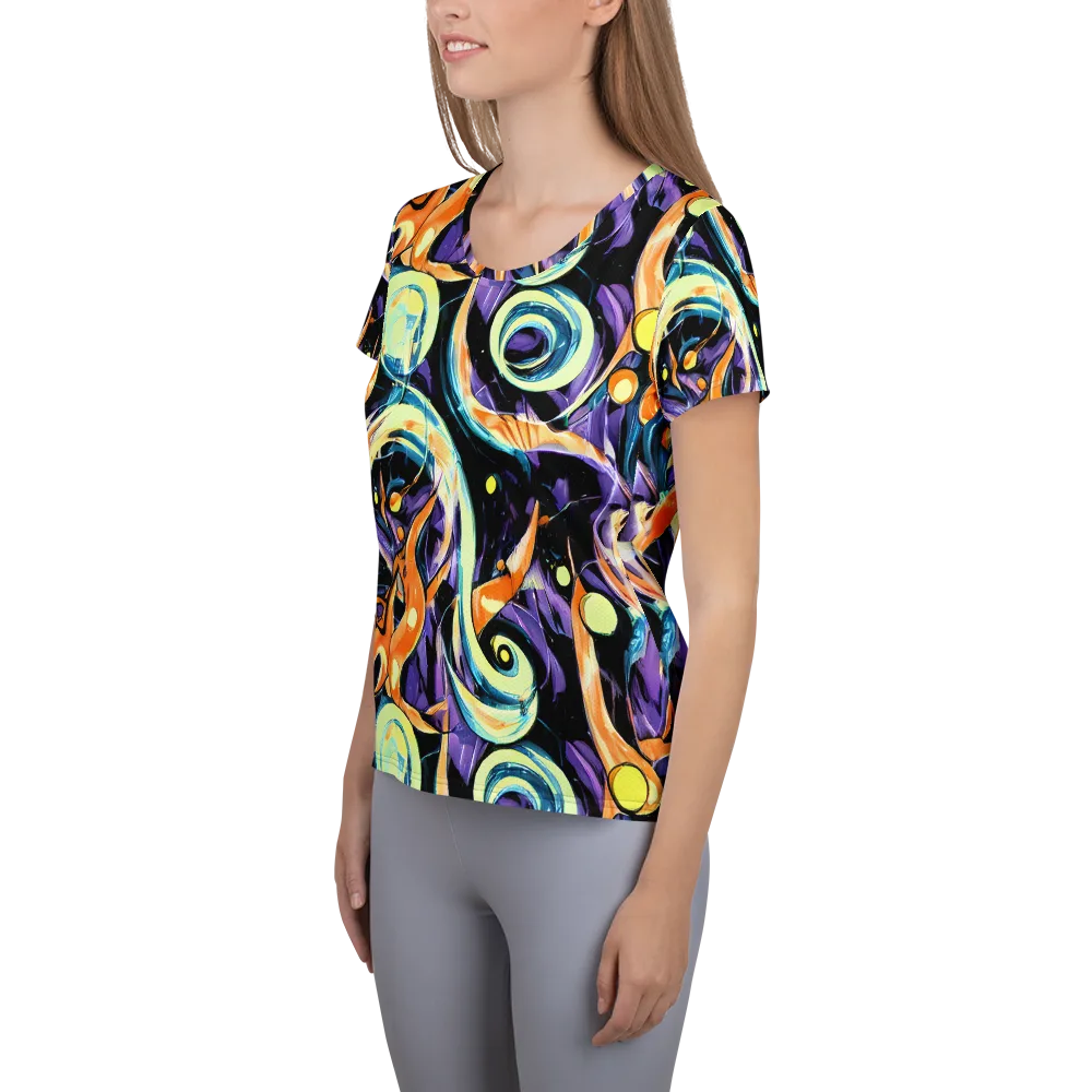 Dorothy's Whirl on Women's Athletic T-Shirt — Left