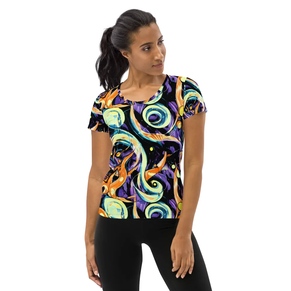 Dorothy's Whirl on Women's Athletic T-Shirt — Front