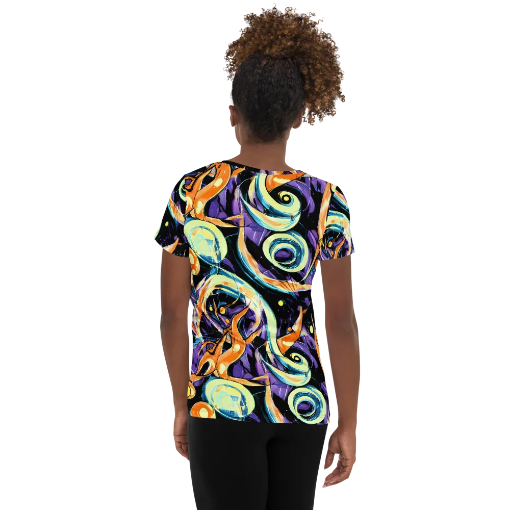 Dorothy's Whirl on Women's Athletic T-Shirt — Back