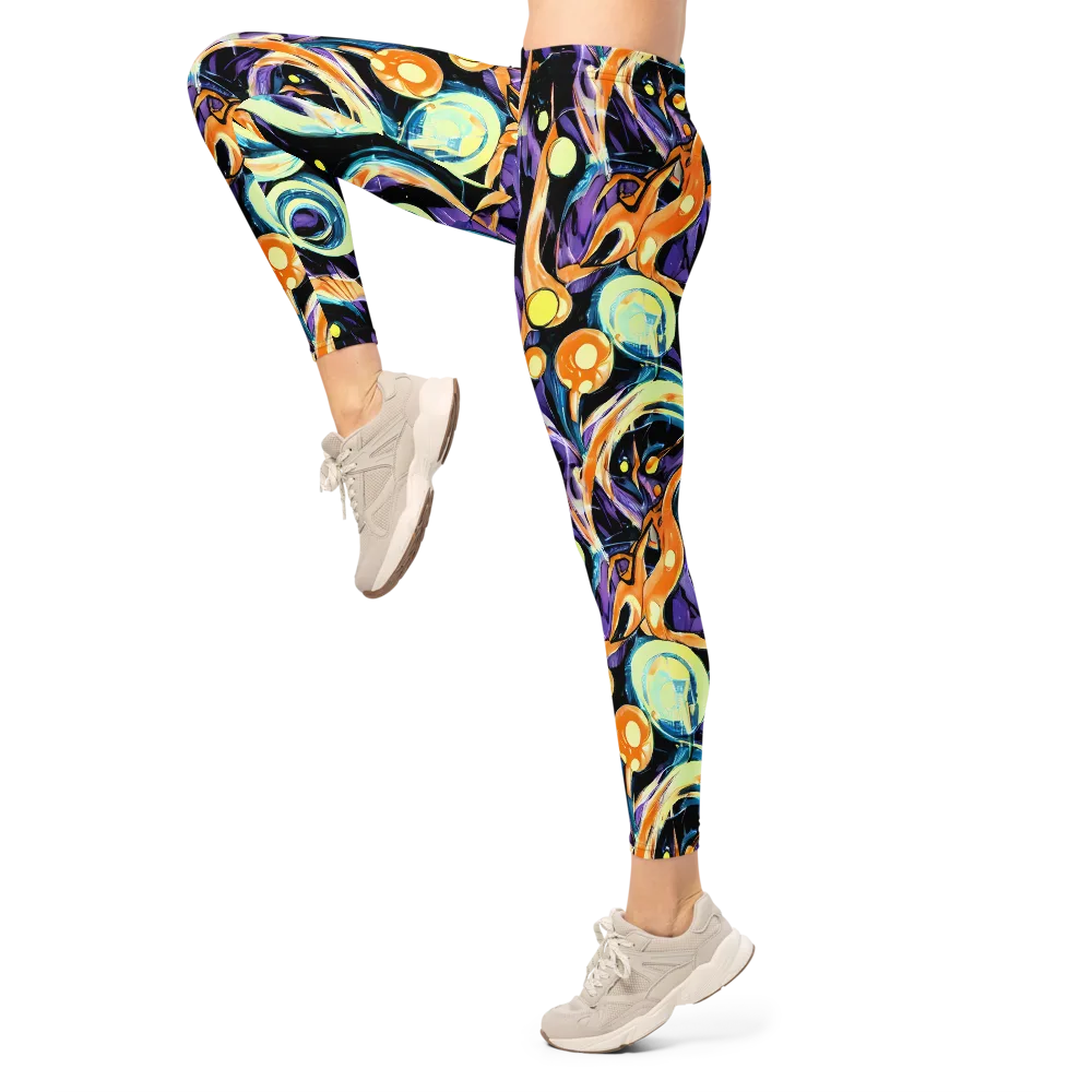 Dorothy's Whirl on Leggings — Left