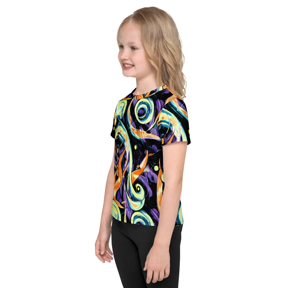 Dorothy's Whirl on Kids Crew Neck T-Shirt — Left