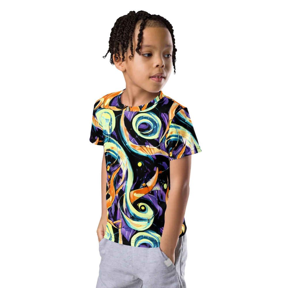 Dorothy's Whirl on Kids Crew Neck T-Shirt — Left Front