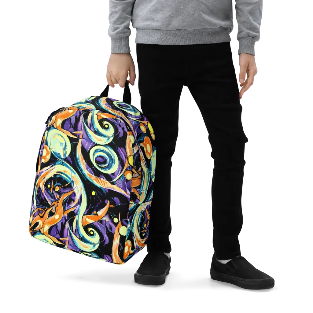 Dorothy's Whirl on Minimalist Backpack — Zoomed-in