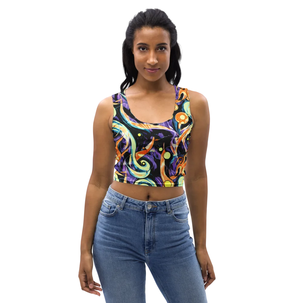 Dorothy's Whirl on Crop Top — Front