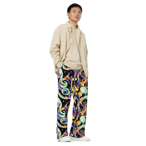 Dorothy's Whirl on a Wide-Leg Pants