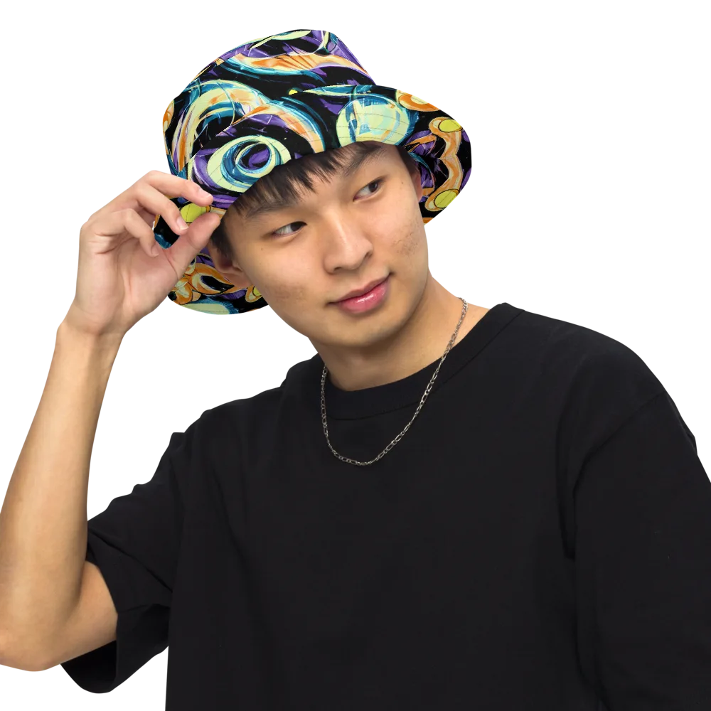 Dorothy's Whirl on Reversible Bucket Hat — Front Inside