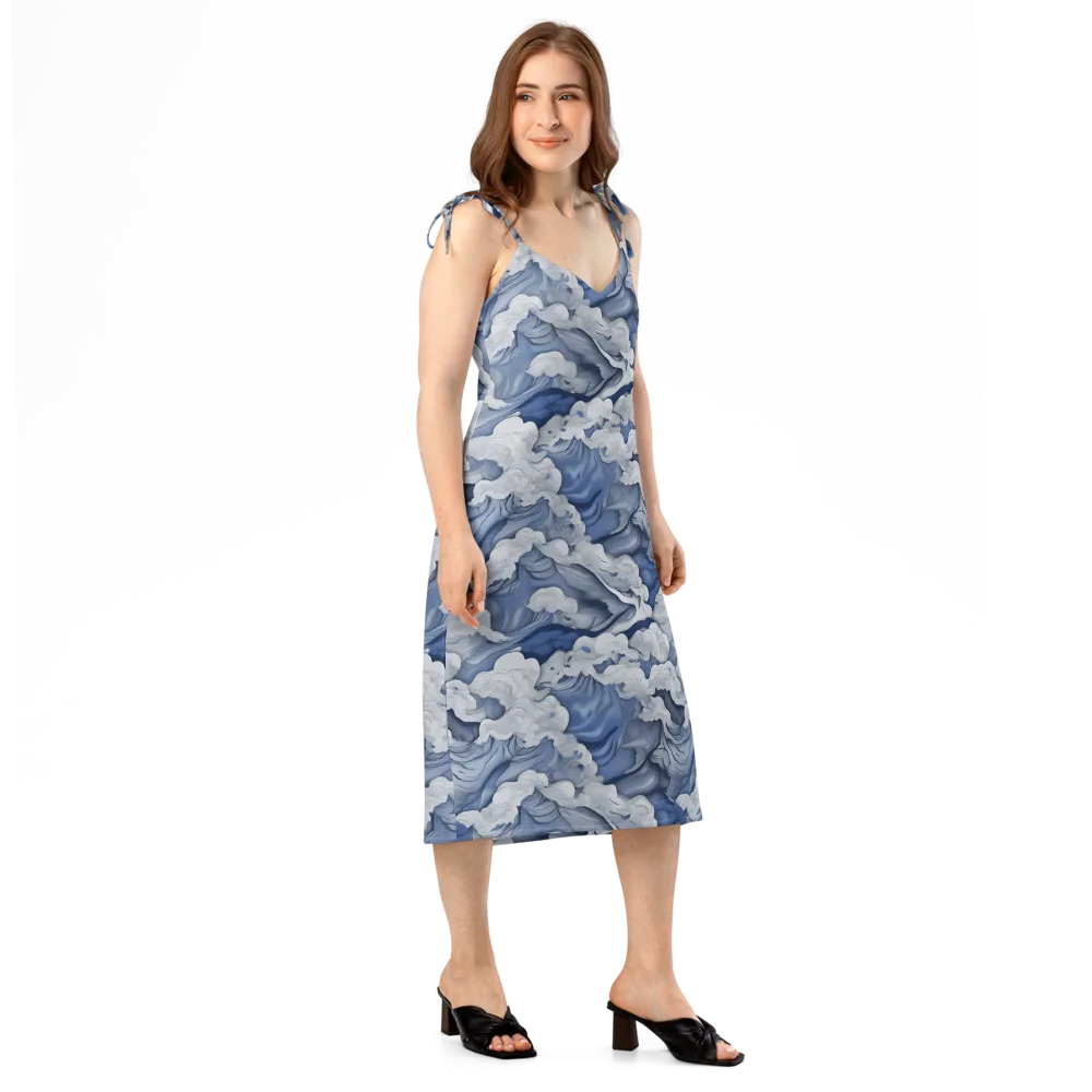 Blue Hour Tide on Slip Dress — Right Front