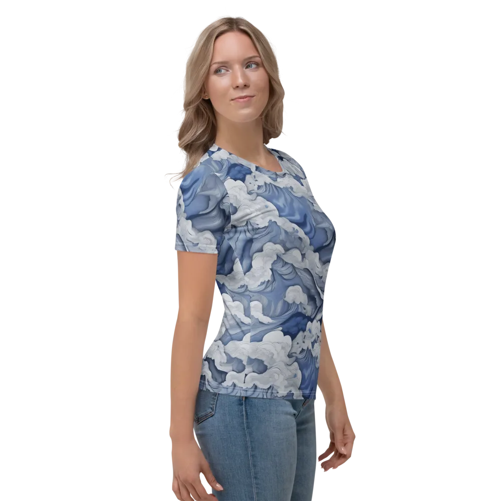 Blue Hour Tide on Women's Crew Neck T-Shirt — Right