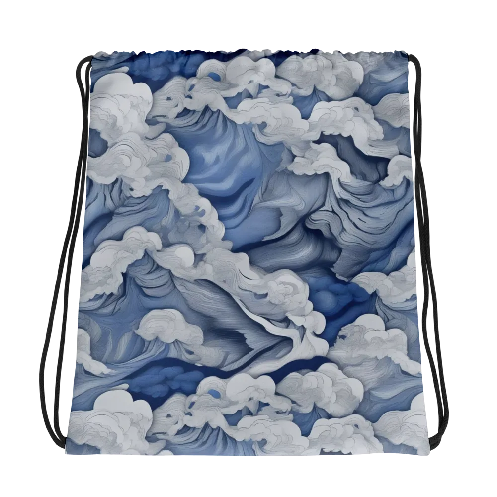 Blue Hour Tide on Drawstring Bag — Photo