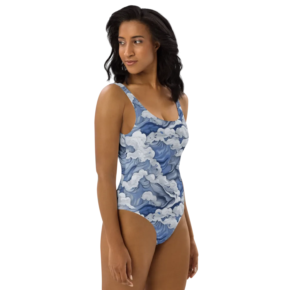 Blue Hour Tide on One-Piece Swimsuit — Right