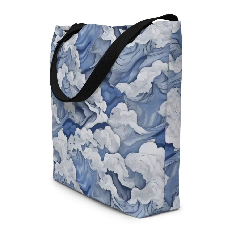 Blue Hour Tide on Large Tote Bag W/ Pocket — Front