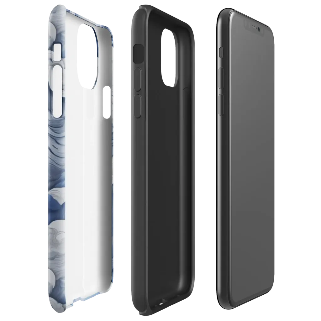 Blue Hour Tide on Tough Case for iPhone® — Right
