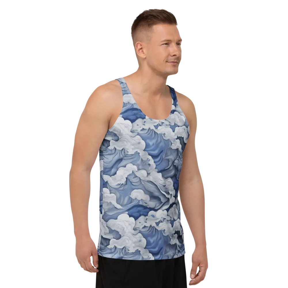 Blue Hour Tide on Men's Tank Top — Right Front