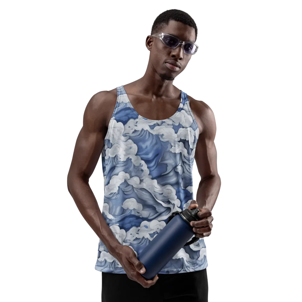 Blue Hour Tide on Men's Tank Top — Front